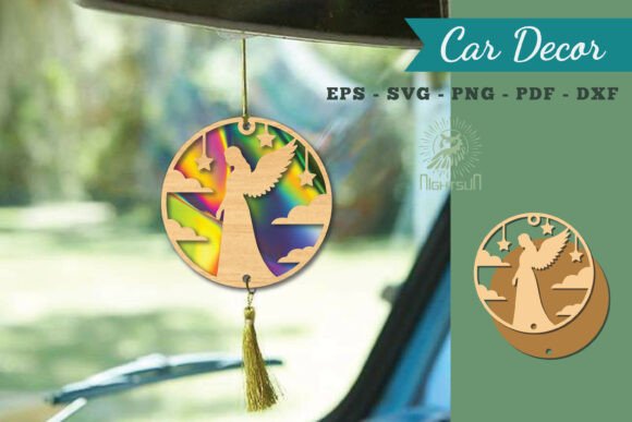Angel Mom Lasercut Car Decor SVG 5: Embroidery Design Review