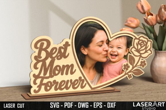 Best Mom Forever – Heart Frame