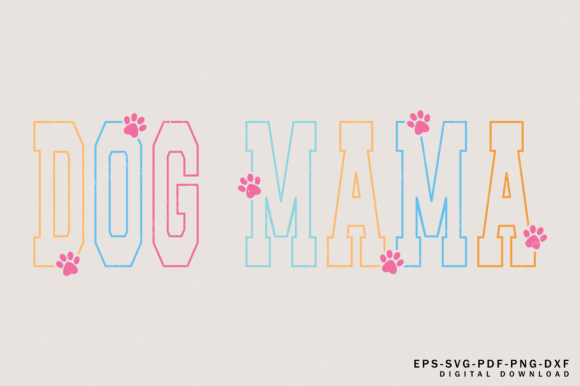 Dog Mama SVG: Varsity Charm for Embroidery Projects