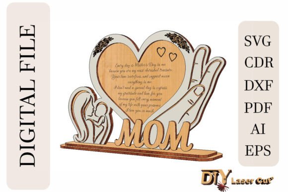 Mother’s Day Heart Gift Laser Cut Design Review