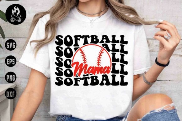 Softball Mama SVG, Cute Game Day Design