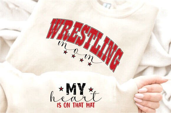 Wrestling Mom PNG, My Heart Wrestling
